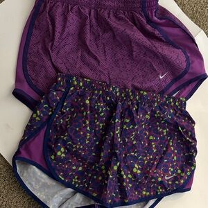 Nike Kids' Purple and Colorful Patterned Shorts